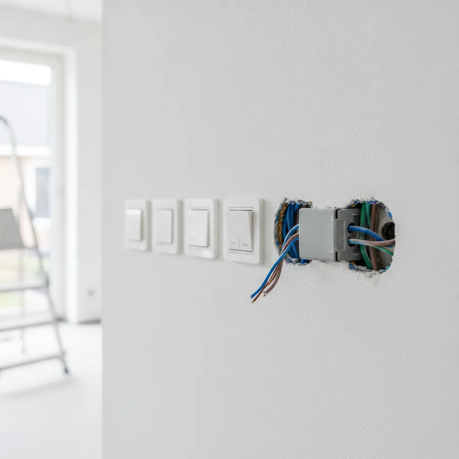 elektra-renovatie-schakelaars-wand Elektricien