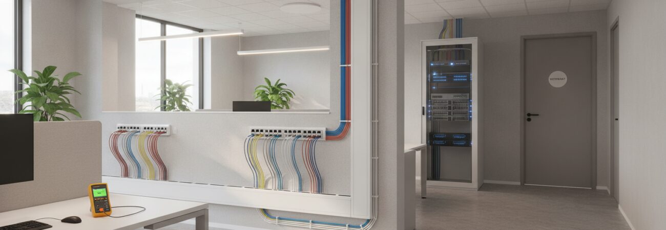 Datapunten kantoor aanleggen