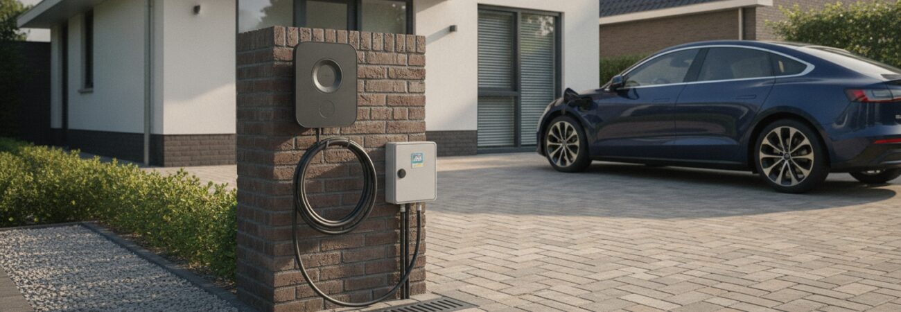 Elektra voor laadpunt oprit