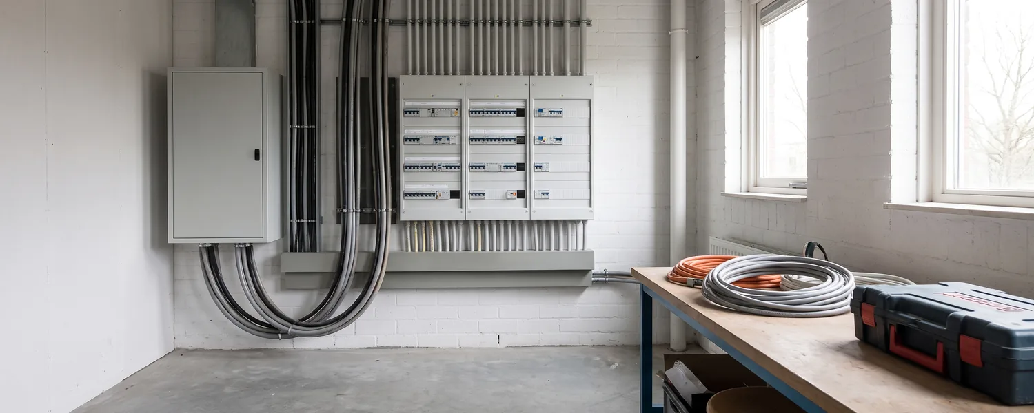 fase elektrische installatie kast werkplaats