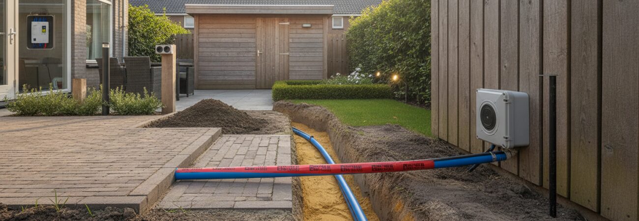 Grondkabel naar tuin leggen