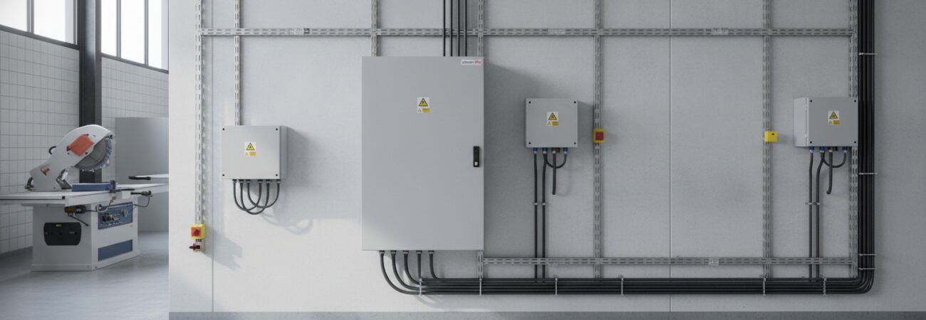 Industriele contactdoos plaatsen