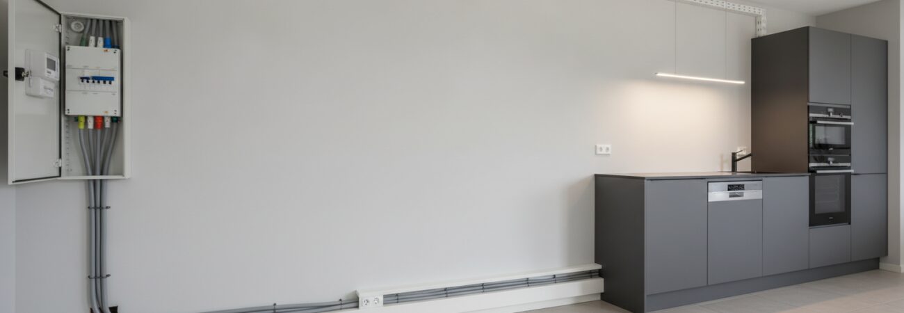 Wat is kabeldoorvoer meterkast naar keuken