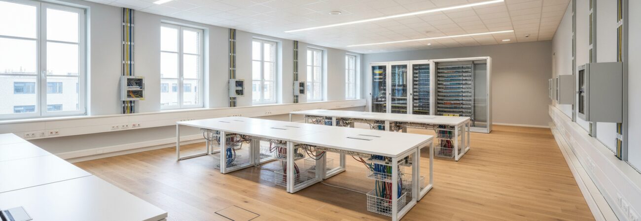 Kabels wegwerken bedrijfspand
