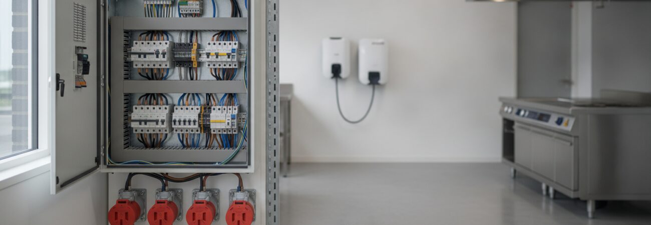 Krachtstroom aansluiting controleren