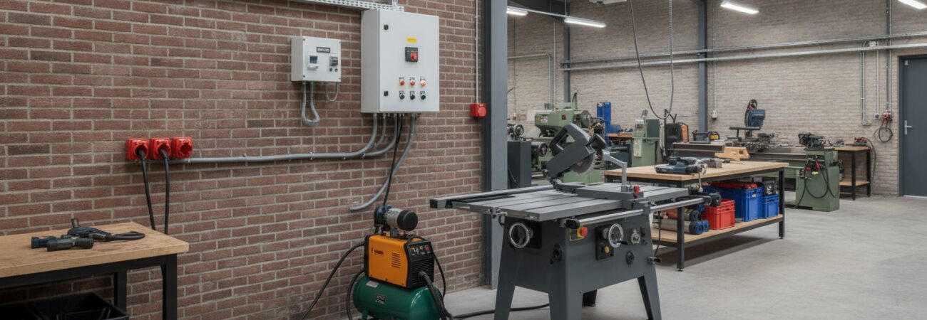 Krachtstroom voor werkplaatsmachines