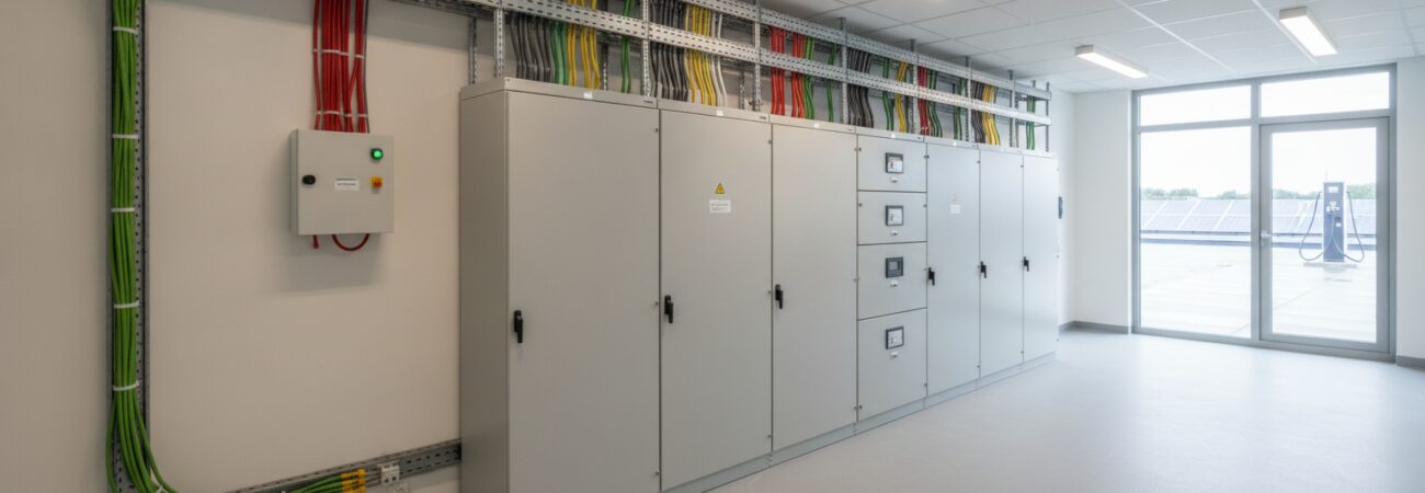 Nieuwe elektrische installatie bedrijfspand
