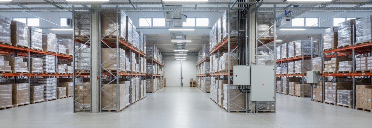 Sensorverlichting magazijn die energie bespaart en veiligheid verhoogt