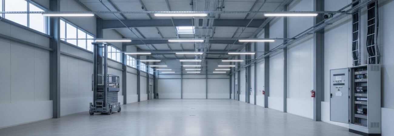 Storing verlichting bedrijfshal