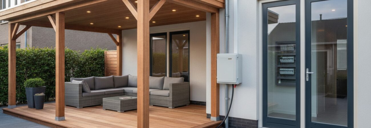 Veranda elektra aanleggen
