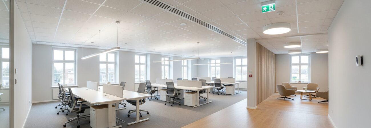 Verlichting bedrijfsruimte installeren